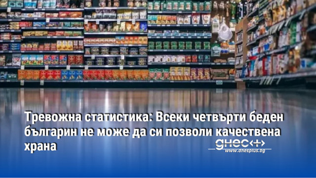 Тревожна статистика: Всеки четвърти беден българин не може да си позволи качествена храна