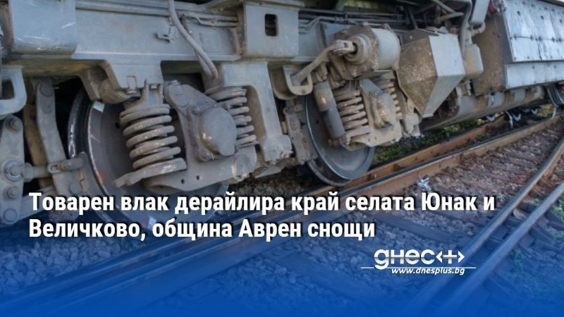 Товарен влак дерайлира край селата Юнак и Величково, община Аврен снощи