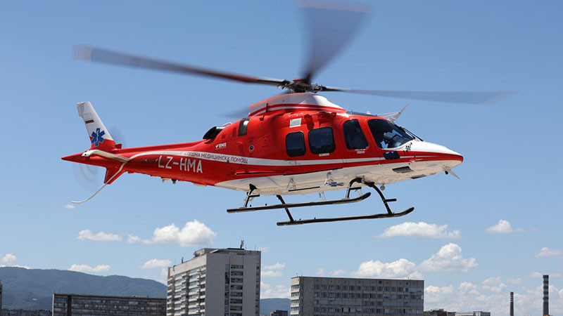 Медицинският хеликоптер транспортира от Смолян до София контузен гръцки колоездач
