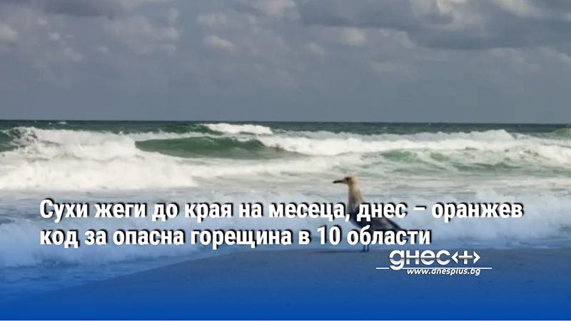 Сухи жеги до края на месеца, днес – оранжев код за опасна горещина в 10 области