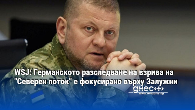 WSJ: Германското разследване на взрива на "Северен поток" е фокусирано върху Залужни