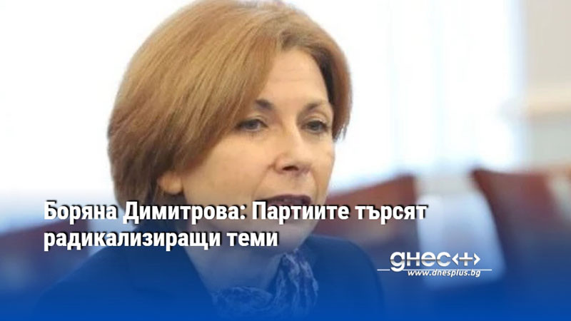 Боряна Димитрова: Партиите търсят радикализиращи теми