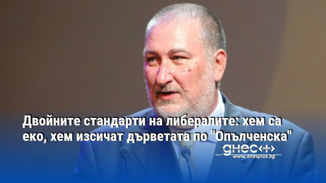 Двойните стандарти на либералите: хем са еко, хем изсичат дърветата по "Опълченска"