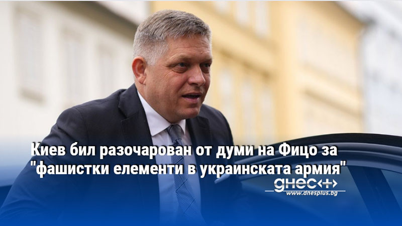 Киев бил разочарован от думи на Фицо за "фашистки елементи в украинската армия"