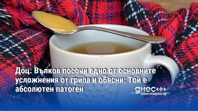 Доц. Вълков посочи едно от основните усложнения от грипа и обясни: Той е абсолютен патоген