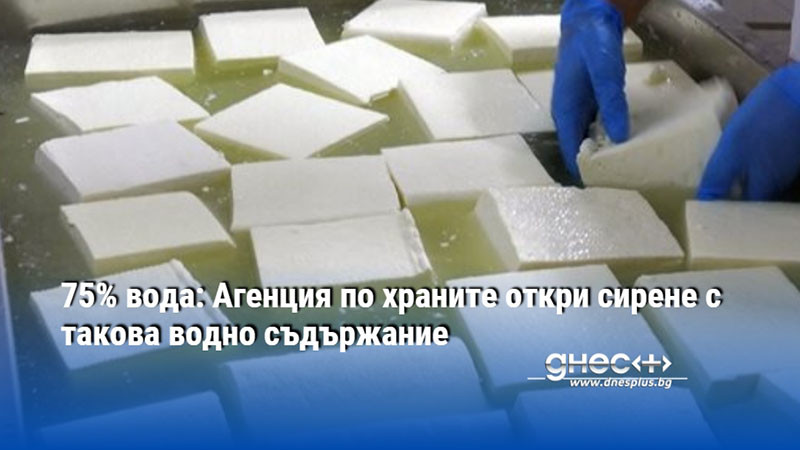 75% вода: Агенция по храните откри сирене с такова водно съдържание