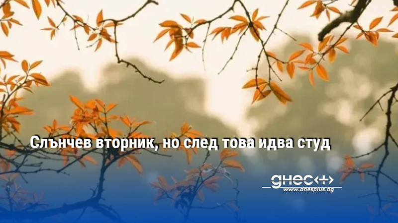 Слънчев вторник, но след това идва студ