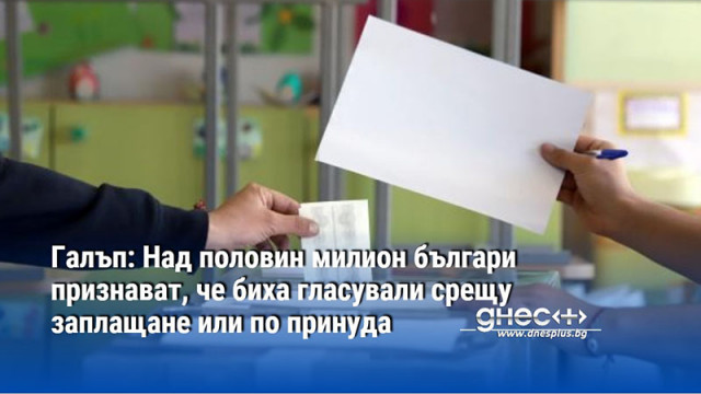 Галъп: Над половин милион българи признават, че биха гласували срещу заплащане или по принуда