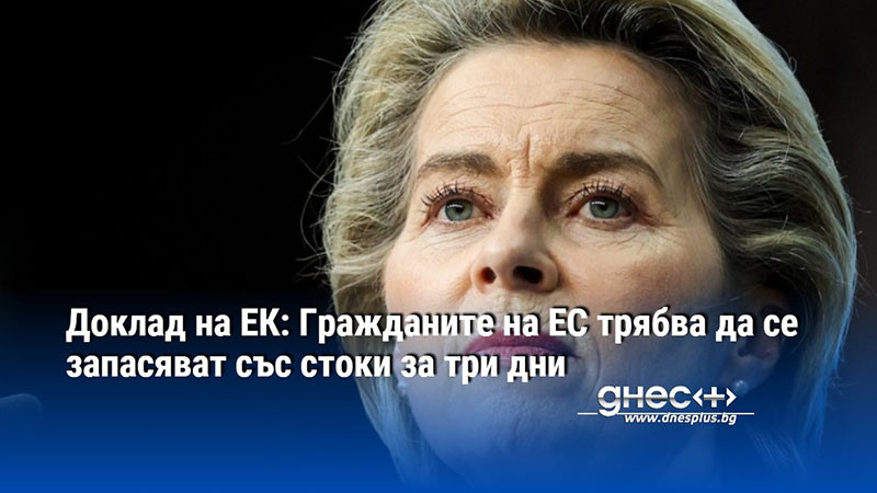 Доклад на ЕК: Гражданите на ЕС трябва да се запасяват със стоки за три дни