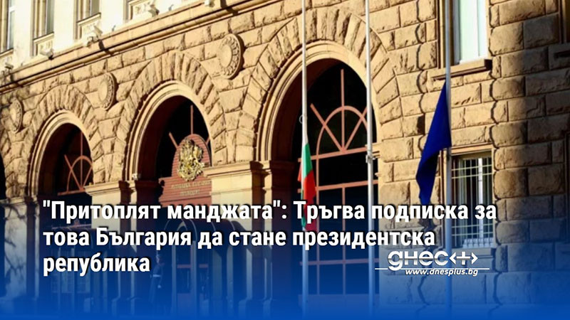 "Притоплят манджата": Тръгва подписка за това България да стане президентска република