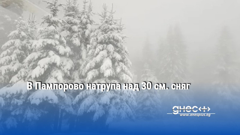 В Пампорово натрупа над 30 см. сняг
