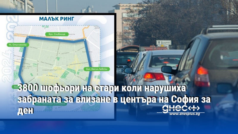 3800 шофьори на стари коли нарушиха забраната за влизане в центъра на София за ден