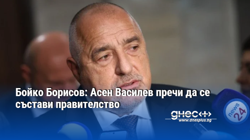 Лидерът на ГЕРБ и бивш премиер Бойко Борисов заяви, че