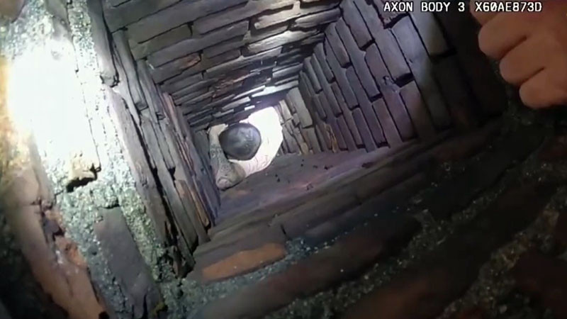 Престъпник се заклещи в комин в опит да избяга от полицията в САЩ в стил Дядо Коледа (ВИДЕО)