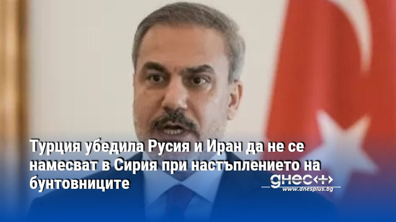 Турция убедила Русия и Иран да не се намесват в Сирия при настъплението на бунтовниците