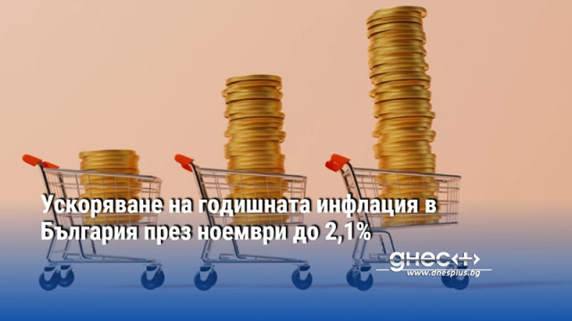 Инфлацията в нашата страна се ускорява през ноември спрямо година