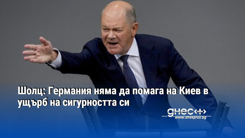 Шолц: Германия няма да помага на Киев в ущърб на сигурността си