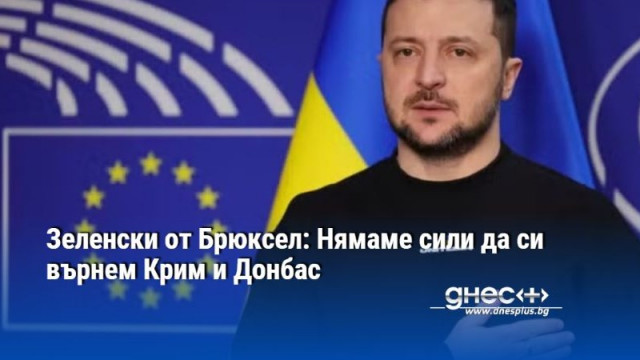 Украинският президент признава че към днешна дата Украйна няма силите