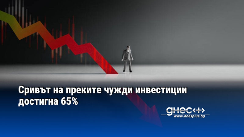 Сривът на преките чужди инвестиции достигна 65%