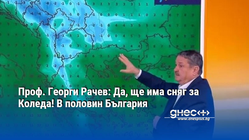 Проф. Георги Рачев: Да, ще има сняг за Коледа! В половин България