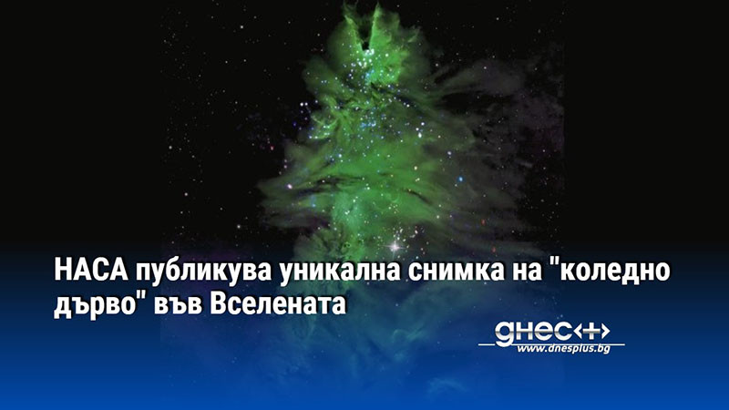 НАСА публикува уникална снимка на "коледно дърво" във Вселената