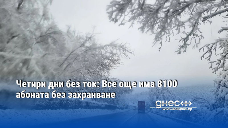 Четири дни без ток: Все още има 8100 абоната без захранване