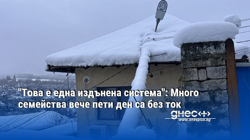 "Това е една издънена система": Много семейства вече пети ден са без ток