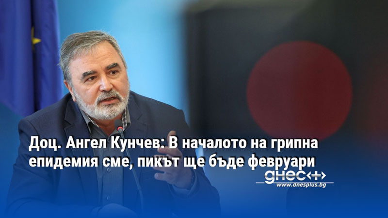 Доц. Ангел Кунчев: В началото на грипна епидемия сме, пикът ще бъде февруари