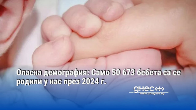 Опасна демография: Само 50 673 бебета са се родили у нас през 2024 г.