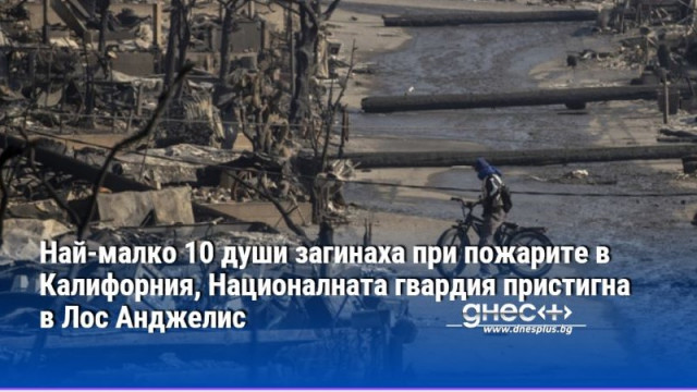 Най-малко 10 души загинаха при пожарите в Калифорния, Националната гвардия пристигна в Лос Анджелис