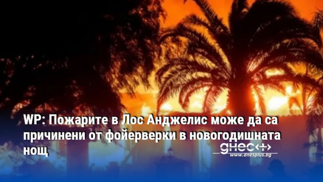 WP: Пожарите в Лос Анджелис може да са причинени от фойерверки в новогодишната нощ