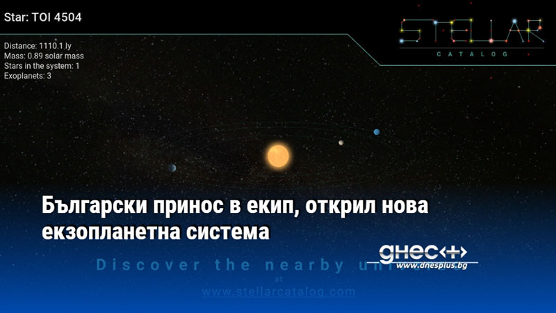 Български принос в екип, открил нова екзопланетна система