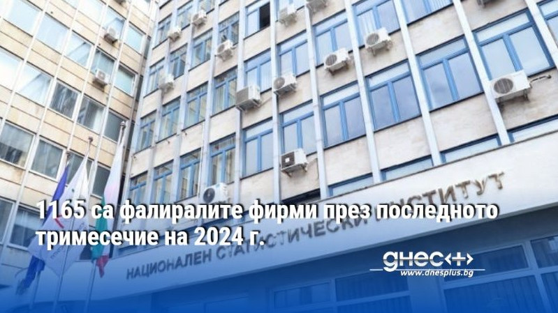 1165 са фалиралите фирми през последното тримесечие на 2024 г.