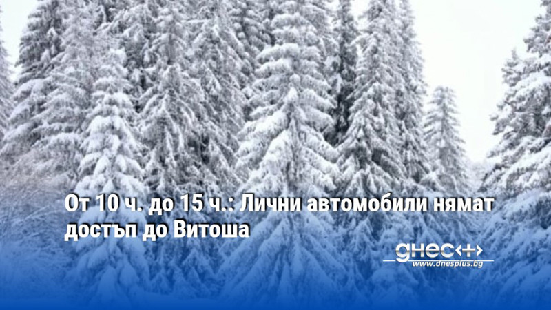 От 10 ч. до 15 ч.: Лични автомобили нямат достъп до Витоша