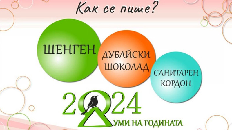 Шенген, дубайски шоколад и санитарен кордон са думи на годината за 2024 година