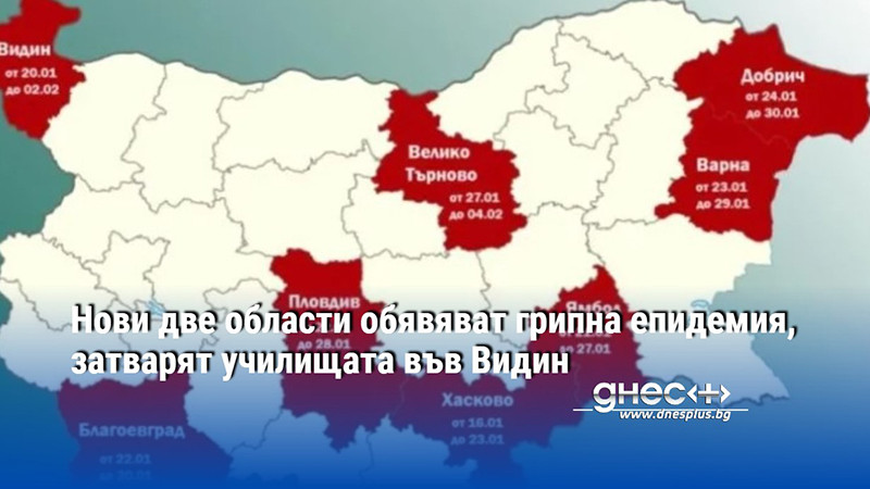 Нови две области обявяват грипна епидемия, затварят училищата във Видин