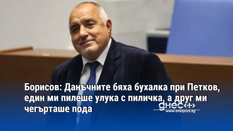 Борисов: Данъчните бяха бухалка при Петков, един ми пилеше улука с пиличка, а друг ми чегърташе пода