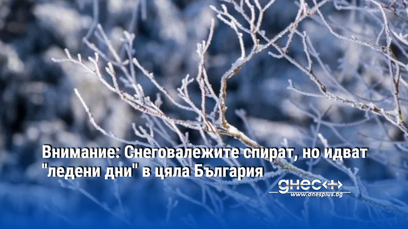 Внимание: Снеговалежите спират, но идват "ледени дни" в цяла България