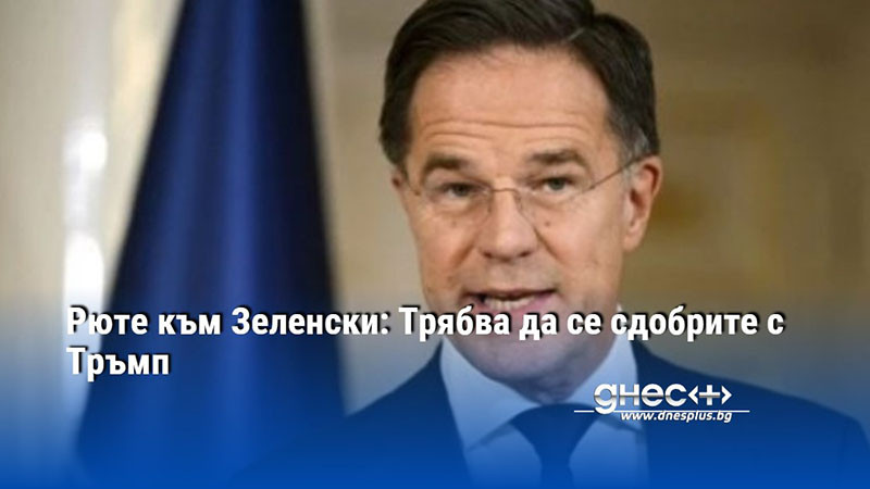 Рюте към Зеленски: Трябва да се сдобрите с Тръмп