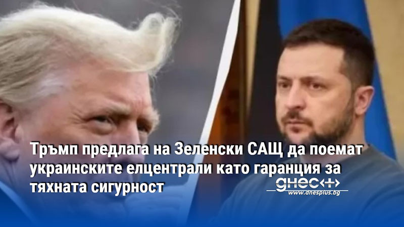 Тръмп предлага на Зеленски САЩ да поемат украинските елцентрали като гаранция за тяхната сигурност