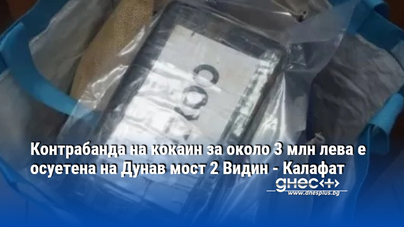 Контрабанда на кокаин за около 3 млн лева е осуетена на Дунав мост 2 Видин - Калафат