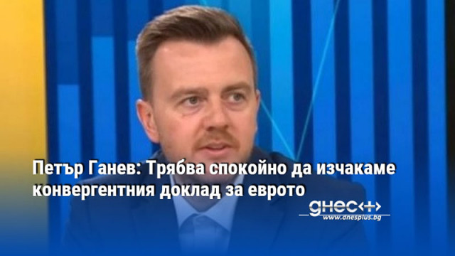 Петър Ганев: Трябва спокойно да изчакаме конвергентния доклад за еврото