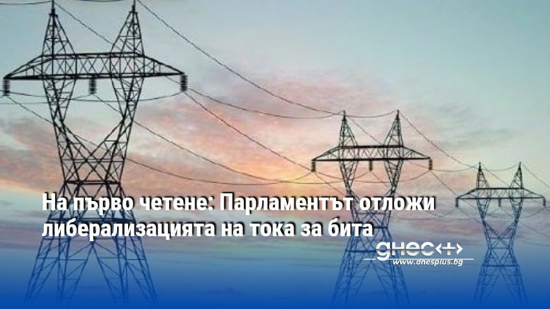 На първо четене: Парламентът отложи либерализацията на тока за бита
