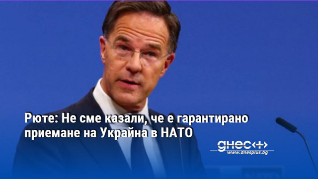 Рюте: Не сме казали, че е гарантирано приемане на Украйна в НАТО