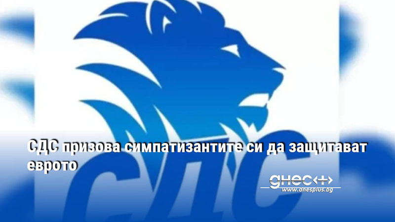 СДС призова симпатизантите си да защитават еврото