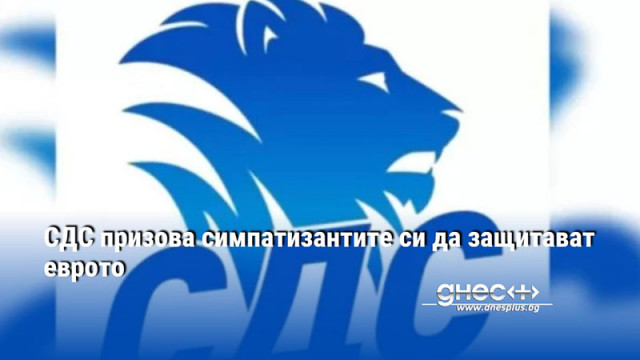 СДС призова симпатизантите си да защитават еврото