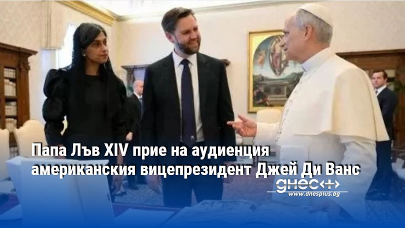 Папа Лъв XIV прие на аудиенция американския вицепрезидент Джей Ди Ванс
