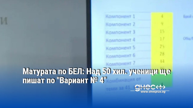 Матурата по БЕЛ: Над 50 хил. ученици ще пишат по "Вариант № 4"