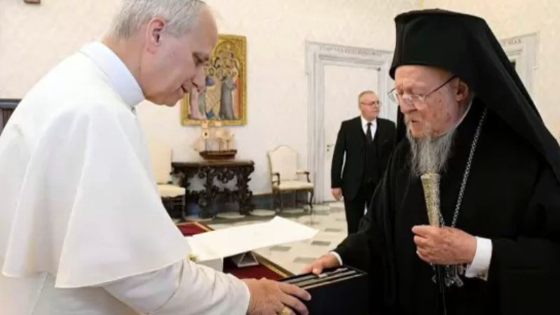 Вселенският патриарх Вартоломей се срещна с папа Лъв XIV във Ватикана