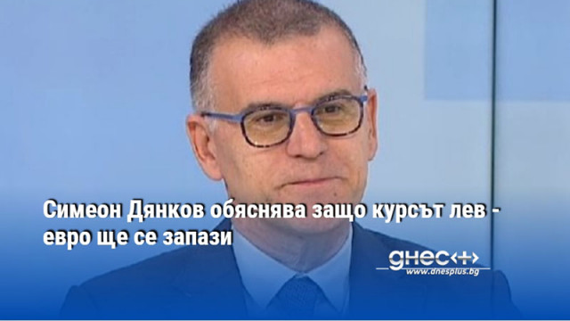 Симеон Дянков обяснява защо курсът лев - евро ще се запази